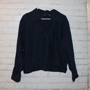 💙 111 State Dark Blue Button-Down · Size Large